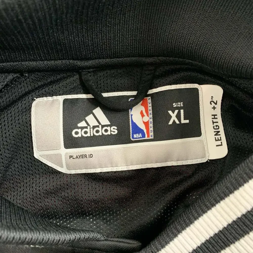 Adidas Warmup Jacket Men XL +2 Length Chicago Bulls Snap Black NBA Training 2014